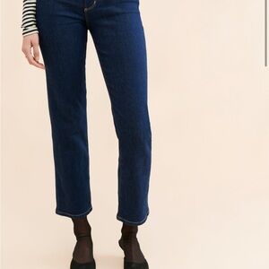 ROLLA'S Denim Dark Original High Waisted Straight Leg Jeans
